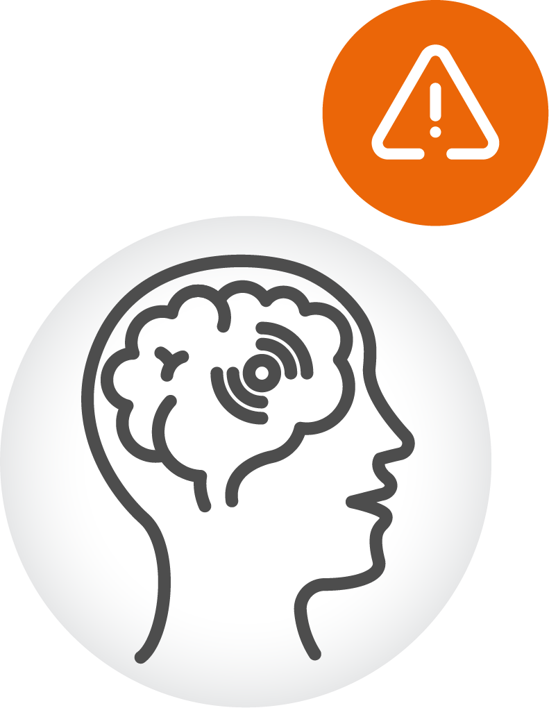 Liver icon with virus particles